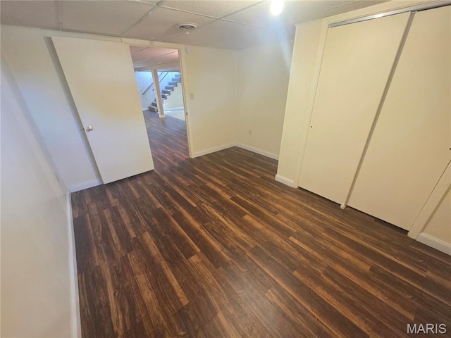 132 Linn Dr, Saint Genevieve, MO 63670 - unfurnished bedroom with wood finished floors and a closet