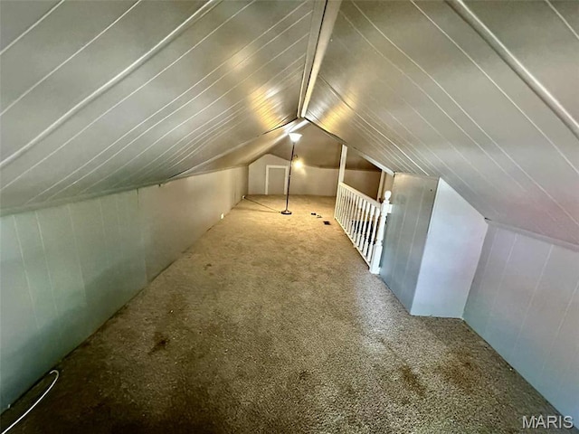 316 Church St, East Alton, IL 62024 - bonus room with vaulted ceiling and carpet floors