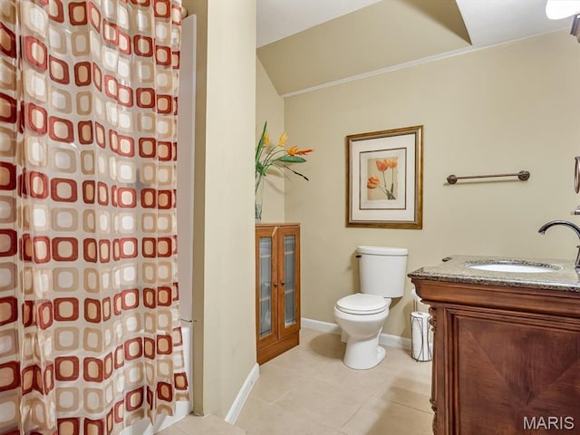 22 Foxmoor Dr, Maryville, IL 62062 - full bath with vanity, tile patterned flooring, and a shower with curtain