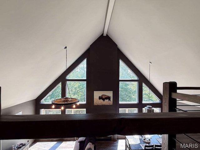 10185 Springer Dr, Bonne Terre, MO 63628 - dining area view of beamed ceiling