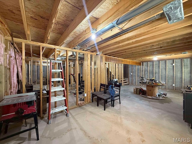 10185 Springer Dr, Bonne Terre, MO 63628 - unfinished below grade area featuring stairway