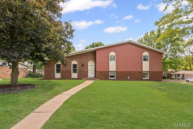 46 Coronation Dr, Millstadt, IL 62260 - view of front of home featuring a front lawn and brick siding