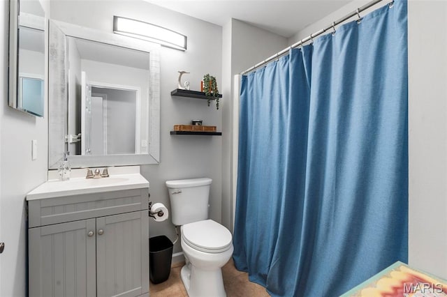 15 Ann Dr, Saint Peters, MO 63376 - bathroom with vanity, tile patterned flooring, and a shower with curtain