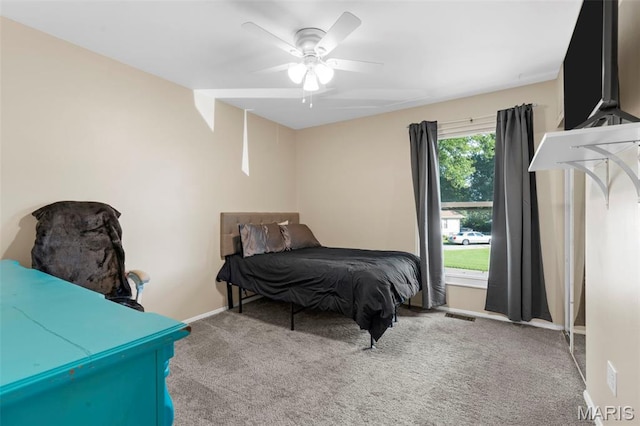 15 Ann Dr, Saint Peters, MO 63376 - carpeted bedroom with baseboards and ceiling fan