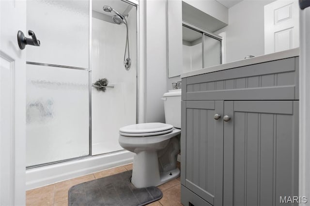 15 Ann Dr, Saint Peters, MO 63376 - full bathroom with a stall shower, tile patterned flooring, and vanity