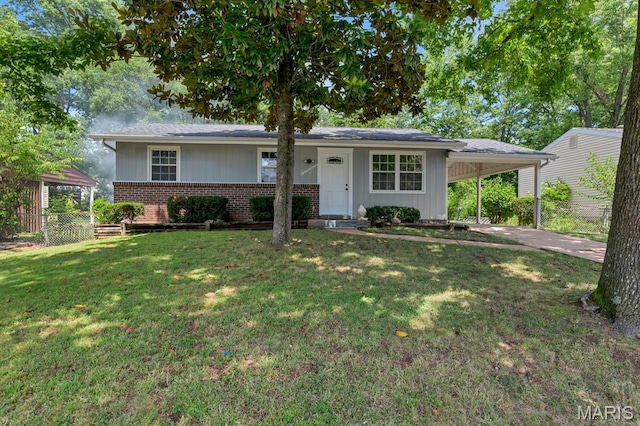 17 Edward Dr, Saint Peters Township, MO 63304 - single story home featuring an attached carport, brick siding, and driveway