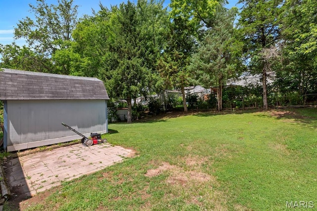 17 Edward Dr, Saint Peters Township, MO 63304 - fenced backyard featuring a storage shed and a patio