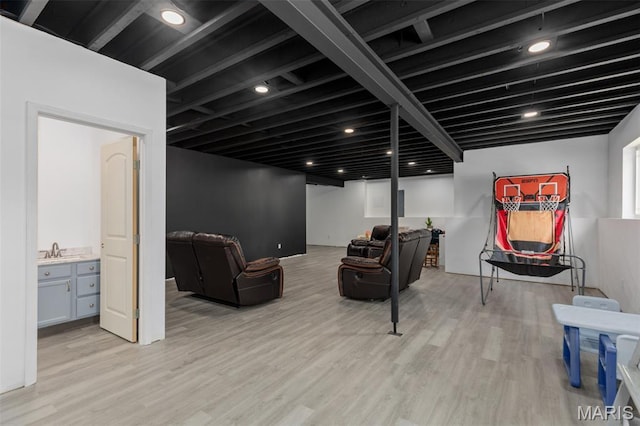 1145 Nassau Dr, Edwardsville, IL 62025 - living room with light wood-style floors