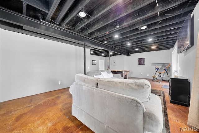 1304 Forest Way, Wentzville, MO 63385 - living area with concrete floors