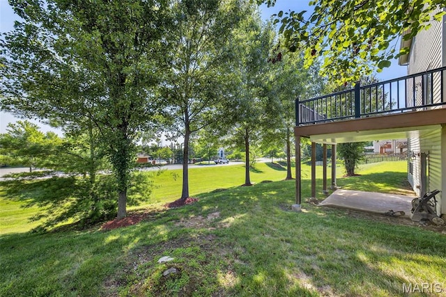 1304 Forest Way, Wentzville, MO 63385 - view of grassy yard with a patio area