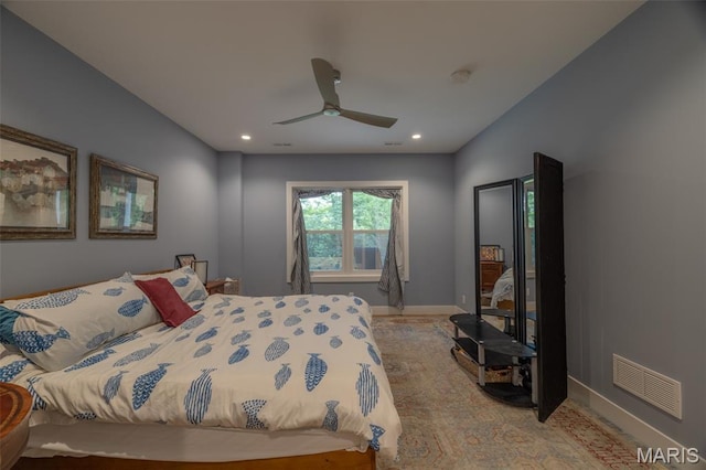 2740 Tyrol View Ct, Innsbrook, MO 63390 - bedroom with a ceiling fan and recessed lighting