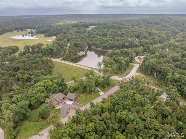 2740 Tyrol View Ct, Innsbrook, MO 63390 - aerial view of property and surrounding area with a nearby body of water and a forest