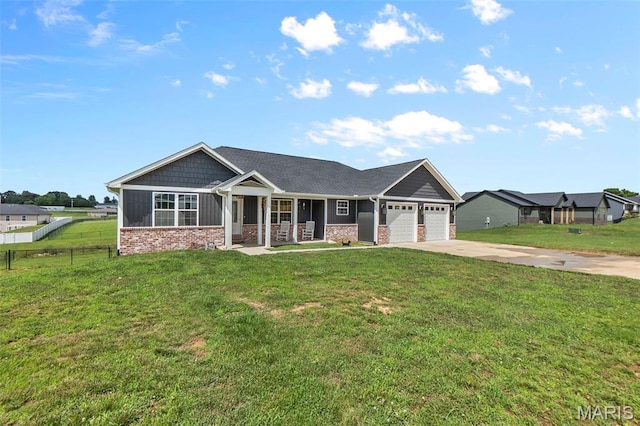 236 Haydens Trl, Jackson, MO 63755 - craftsman inspired home featuring a porch, an attached garage, driveway, and brick siding