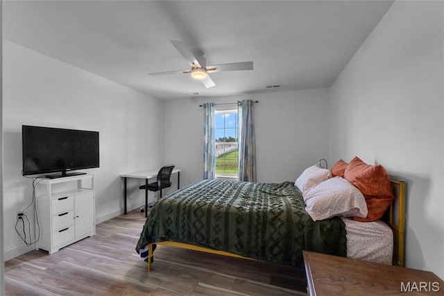 236 Haydens Trl, Jackson, MO 63755 - bedroom featuring light wood-style floors and ceiling fan