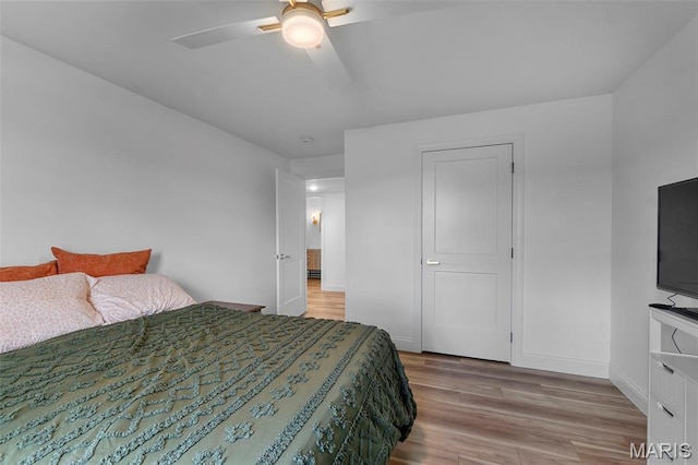 236 Haydens Trl, Jackson, MO 63755 - bedroom featuring wood finished floors and a ceiling fan