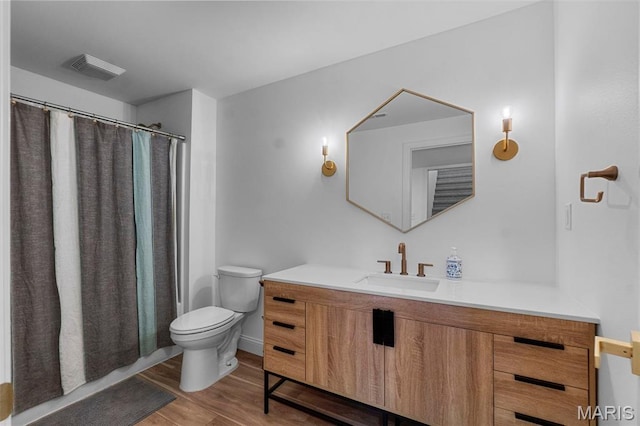 236 Haydens Trl, Jackson, MO 63755 - bathroom with vanity, wood finished floors, and a shower with shower curtain