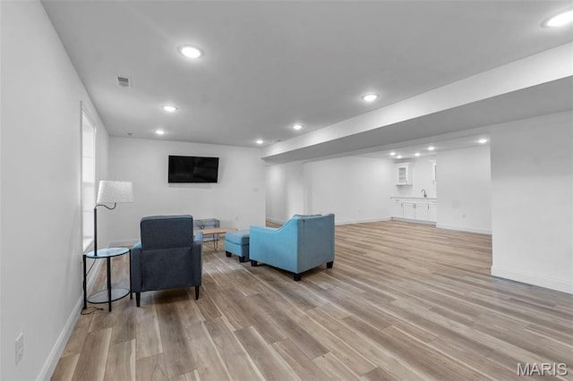236 Haydens Trl, Jackson, MO 63755 - living area with light wood-style flooring and recessed lighting