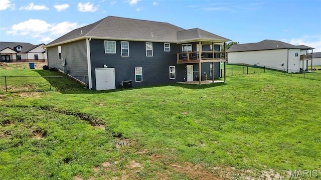 236 Haydens Trl, Jackson, MO 63755 - rear view of property with a fenced backyard