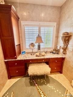 807B Wind Rivers Dr, Grafton, IL 62037 - office area featuring built in study area and plenty of natural light