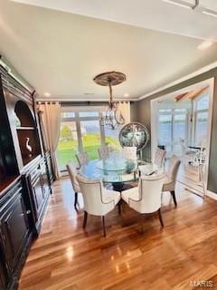 807B Wind Rivers Dr, Grafton, IL 62037 - dining room with light wood-style flooring