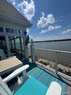 807B Wind Rivers Dr, Grafton, IL 62037 - view of pool featuring a water view