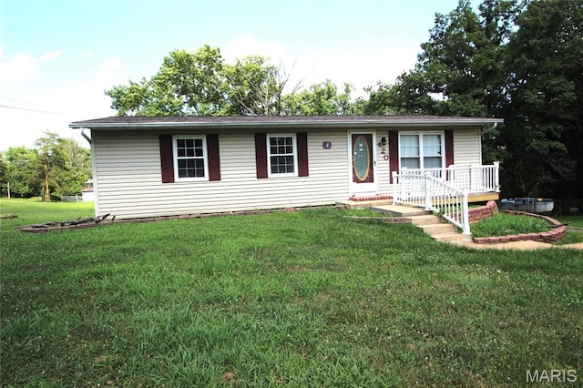 420 Lake Dr, Bonne Terre, MO 63628 - ranch-style house with a front yard
