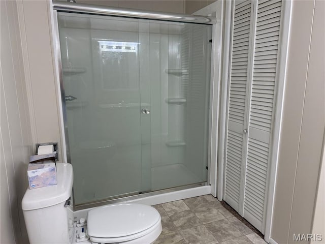 3313 Saint Charles St, Hannibal, MO 63401 - bathroom with a stall shower and a closet