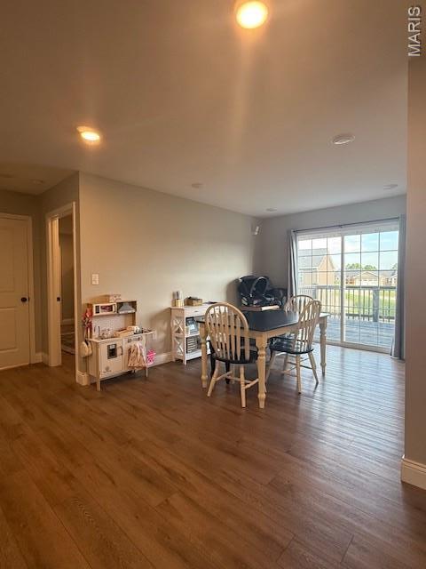 2519 Cortland Dr, Jackson, MO 63755 - dining space featuring dark wood-style flooring and recessed lighting
