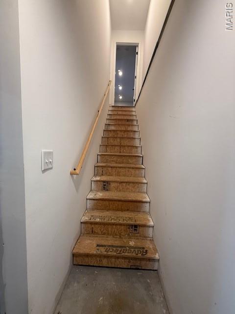 2519 Cortland Dr, Jackson, MO 63755 - stairs with unfinished concrete flooring