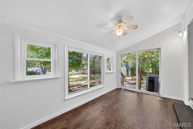 1002 Arlington Dr, Saint Charles, MO 63303 - unfurnished sunroom featuring lofted ceiling