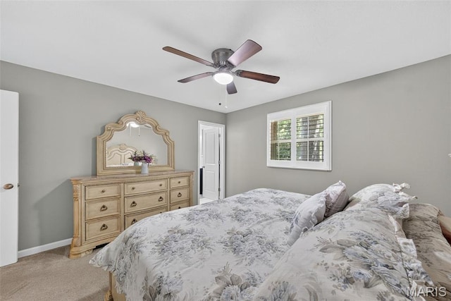 1002 Arlington Dr, Saint Charles, MO 63303 - bedroom featuring light carpet and ceiling fan