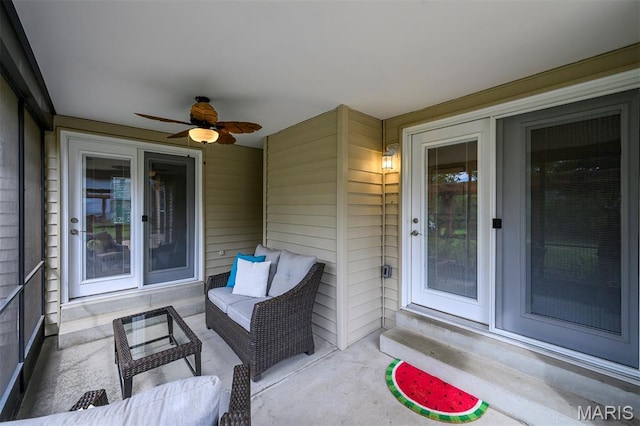1730 Blakefield Ter, Manchester, MO 63021 - view of patio featuring a ceiling fan