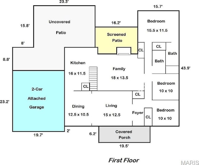 1730 Blakefield Ter, Manchester, MO 63021 - view of property floor plan