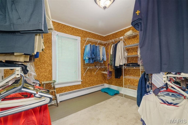 131 W James Blvd, St James, MO 65559 - walk in closet with a baseboard radiator and carpet