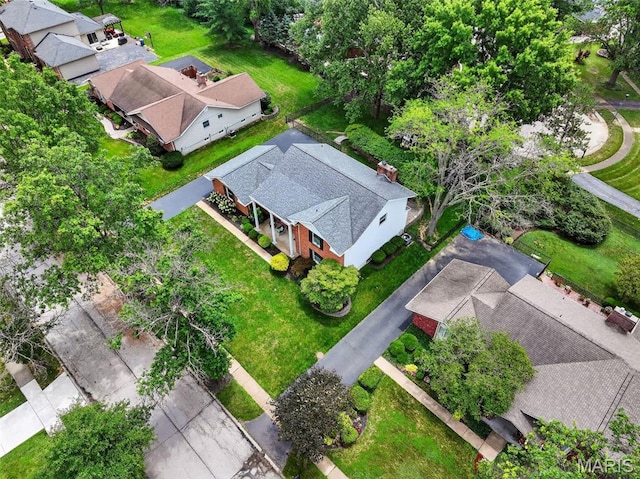 538 Kenilworth Ln, Ballwin, MO 63011 - aerial perspective of suburban area