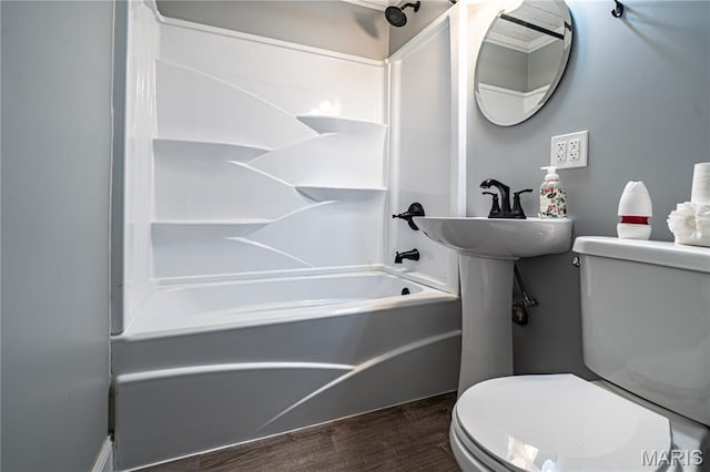 2004 Cottage Ave, Granite City, IL 62040 - full bathroom with wood finished floors and tub / shower combination
