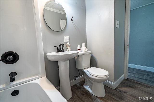2004 Cottage Ave, Granite City, IL 62040 - full bath featuring wood finished floors and bathing tub / shower combination