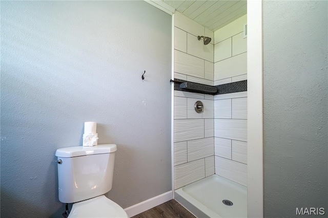 2004 Cottage Ave, Granite City, IL 62040 - bathroom with tiled shower and wood finished floors