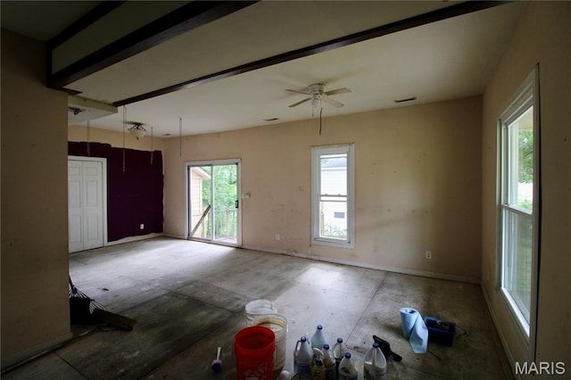 814 Vine St, Poplar Bluff, MO 63901 - spare room featuring ceiling fan and baseboards