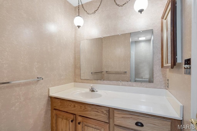 127 Hilltop Trl, Eureka, MO 63025 - bathroom featuring vanity and a textured wall