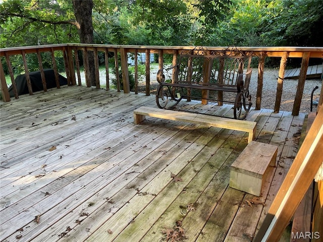 421 Park Ln, Union, MO 63084 - wooden deck featuring a water view