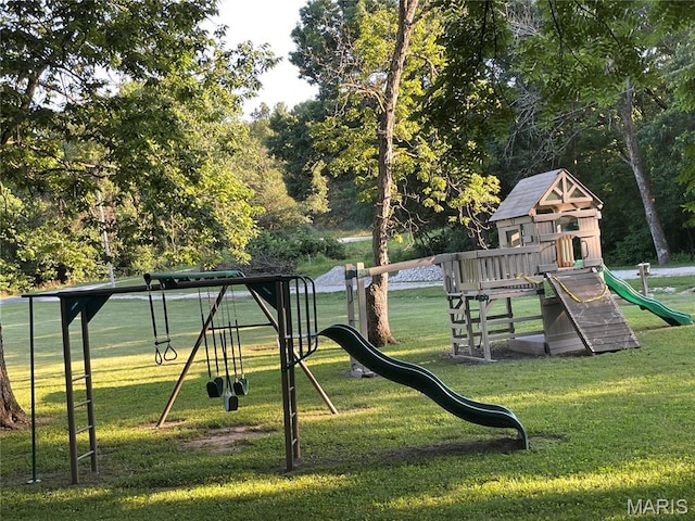 421 Park Ln, Union, MO 63084 - view of jungle gym with a yard