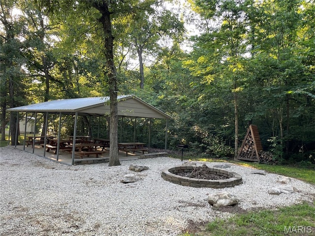 421 Park Ln, Union, MO 63084 - view of community featuring a gazebo and a view of trees