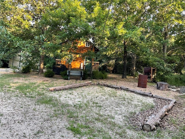 421 Park Ln, Union, MO 63084 - view of yard with a wooden deck