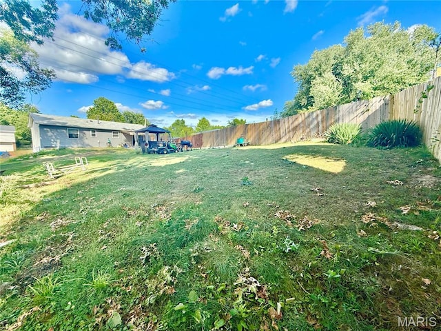 2284 Sunnyridge Dr, Arnold, MO 63010 - fenced backyard featuring a gazebo