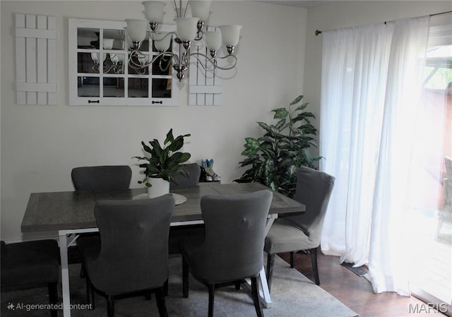 2890 Tommy Dr, Arnold, MO 63010 - dining space with a chandelier and wood finished floors