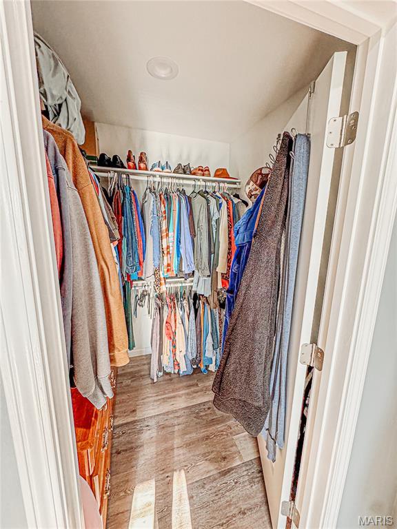 9 Powers Ln, Sikeston, MO 63801 - walk in closet featuring wood finished floors