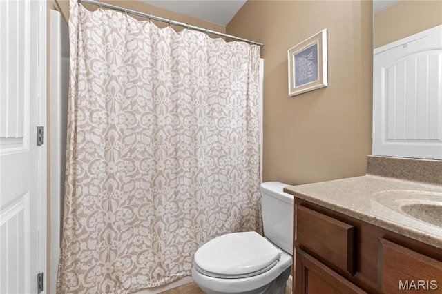 9882 W Vista Dr, Hillsboro, MO 63050 - full bath with vanity and a shower with shower curtain