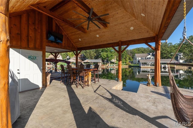 9882 W Vista Dr, Hillsboro, MO 63050 - view of patio with a ceiling fan and outdoor dining area