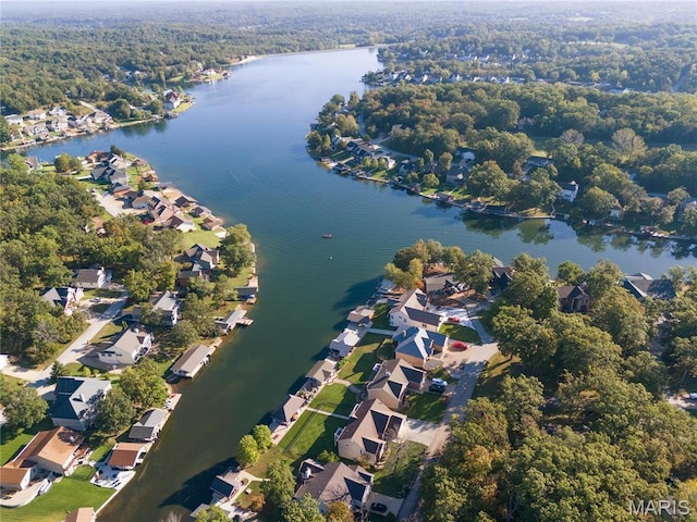 9882 W Vista Dr, Hillsboro, MO 63050 - aerial view of property and surrounding area featuring a nearby body of water and nearby suburban area